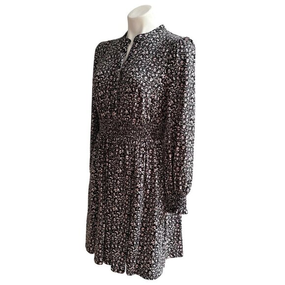 Boden Smocked Jersey Shirt Dress, Floral Pattern Women's Size 10R - Picture 8 of 11